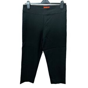 Krazy Larry Ankle Pants Pull On Black Grey Pebble Print Tummy Control Panel 14